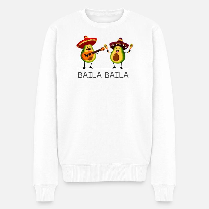 Baila Baila - Männer Premium Bio Pullover - Weiß