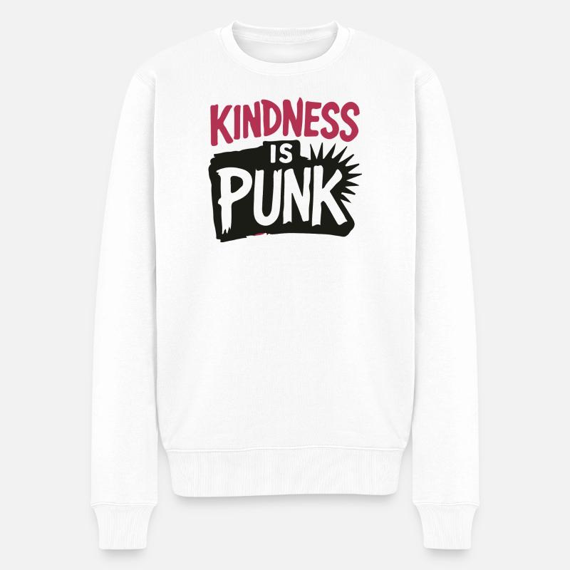La gentillesse, c’est punk - Pull Premium bio Homme - blanc