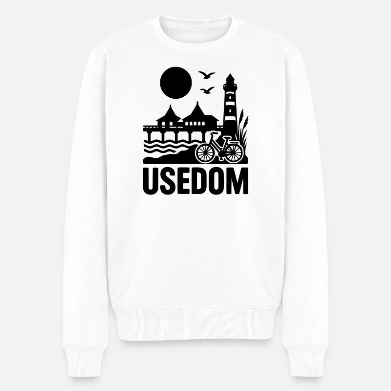 Île d’Usedom - Pull Premium bio Homme - blanc