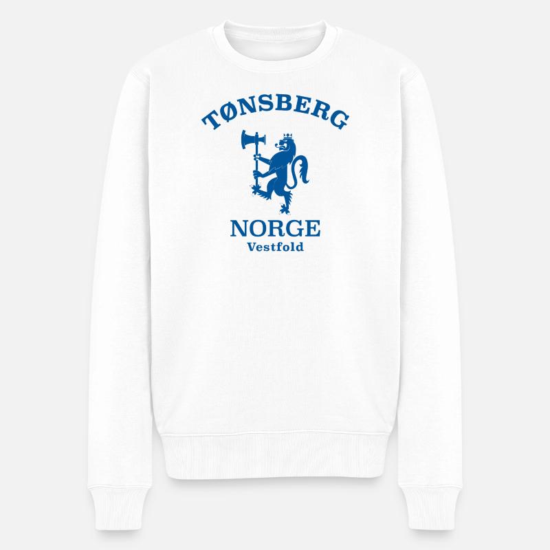 Tonsberg Norge Norwegen - Männer Premium Bio Pullover - Weiß