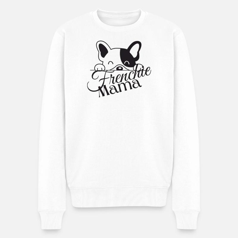 Frenchie Mama Bouledogue français - Pull Premium bio Homme - blanc