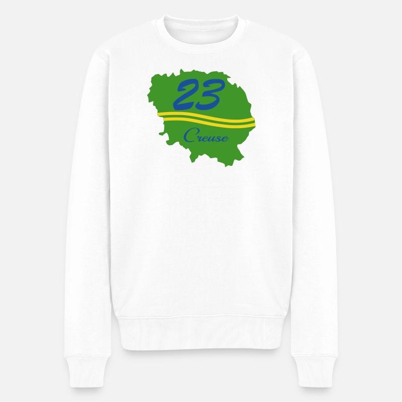 Creuse 23 - Männer Premium Bio Pullover - Weiß