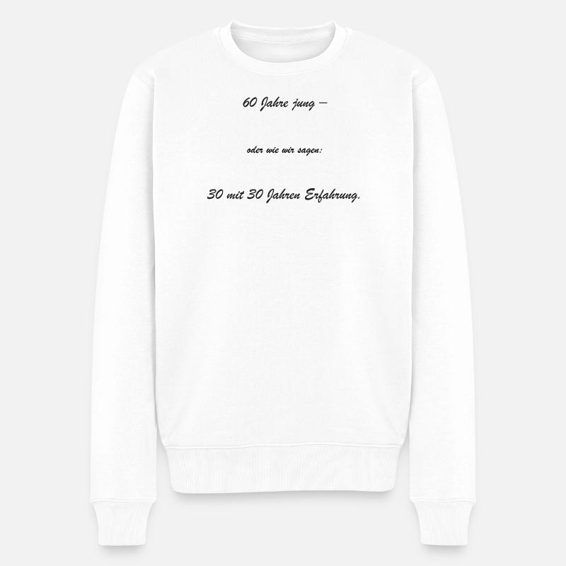 60 ans – 30 ans d’expérience - Pull Premium bio Homme - blanc