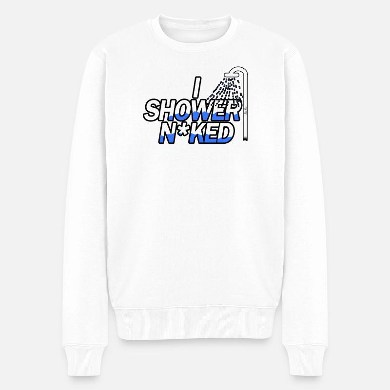 Sous la douche nue - Pull Premium bio Homme - blanc