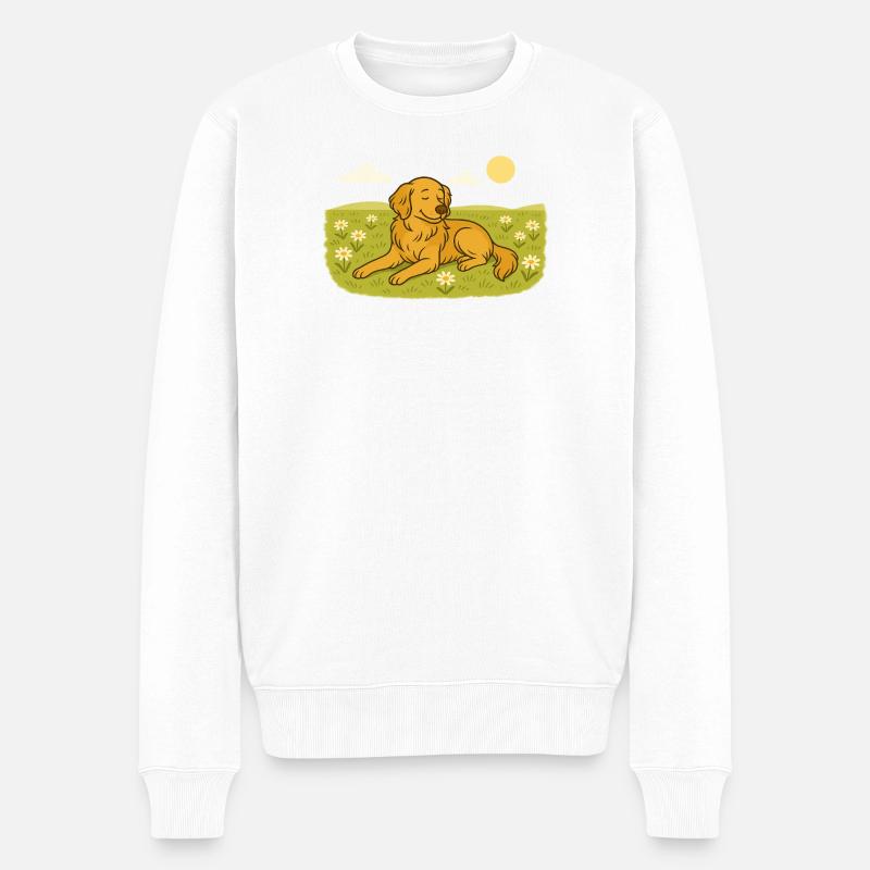 Chien - Pull Premium bio Homme - blanc