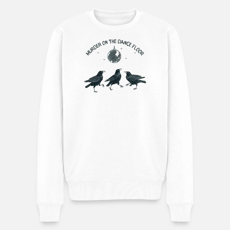 Murder on the Dance Floor Krähen - Männer Premium Bio Pullover - Weiß