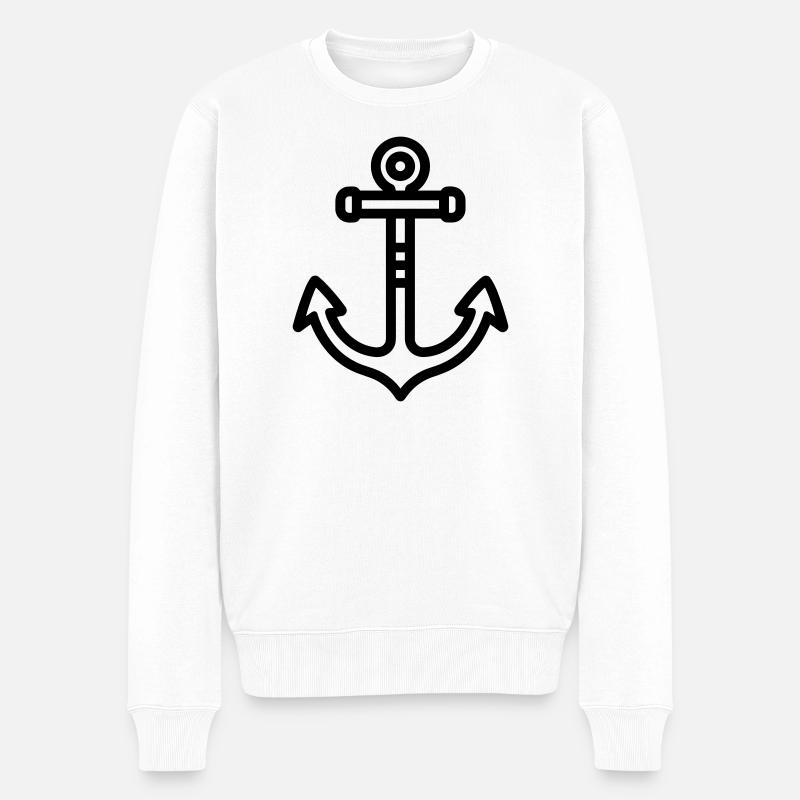 ancre - Pull Premium bio Homme - blanc