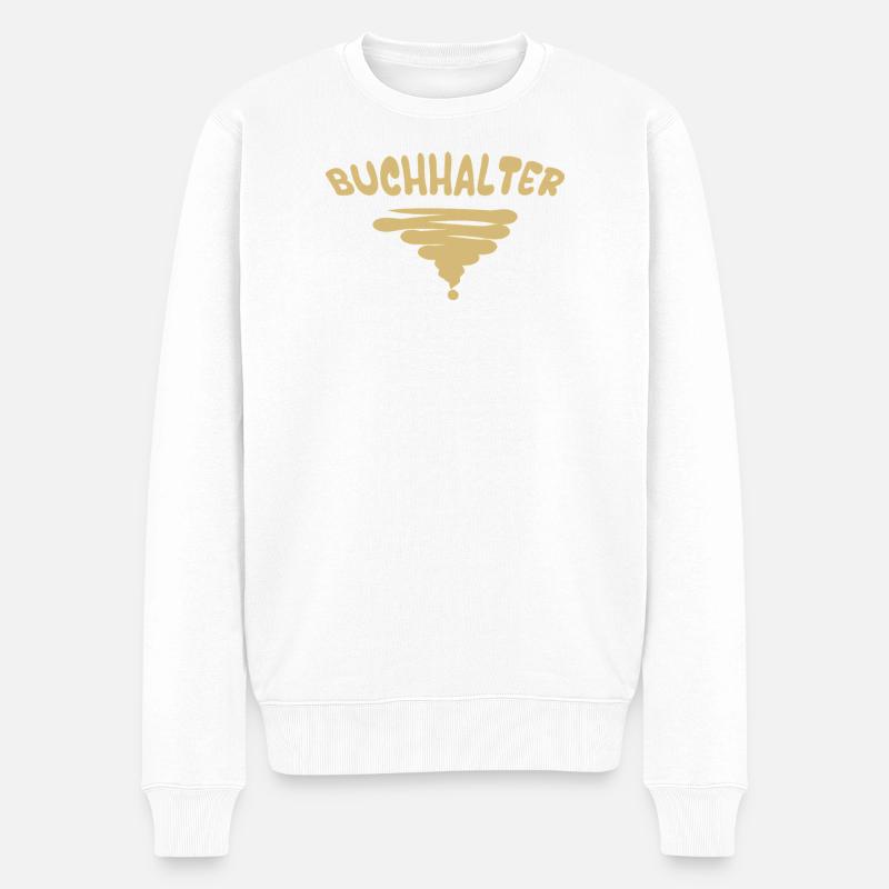 Geschenk für Buchhalter - Männer Premium Bio Pullover - Weiß