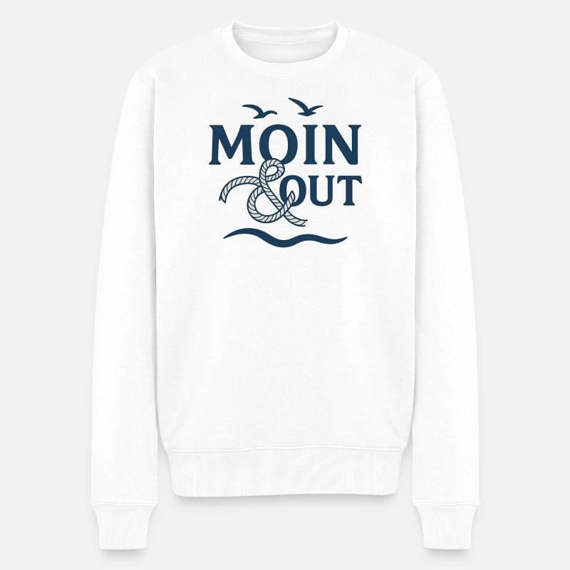 Logo nautique Moin & Out - Pull Premium bio Homme - blanc