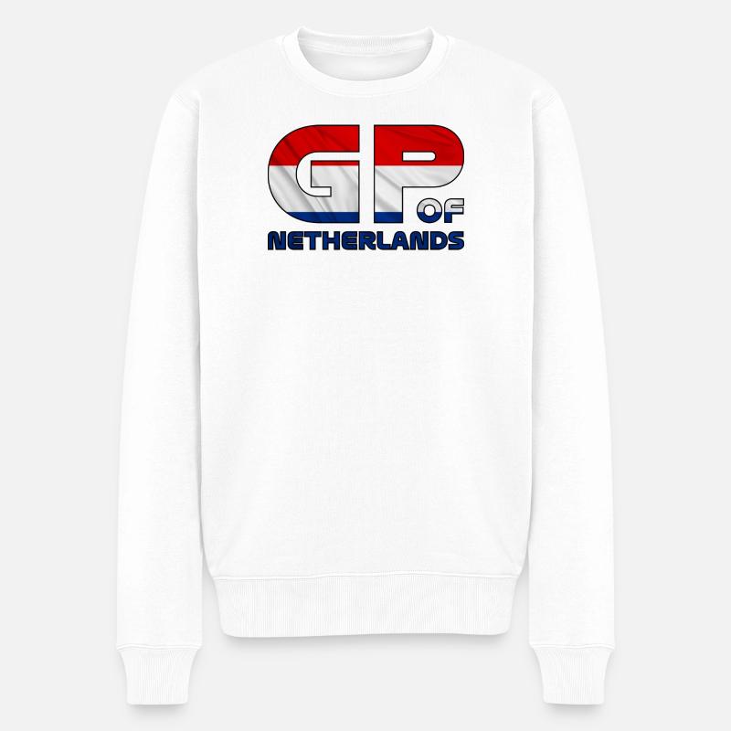 netherlands_gp - Männer Premium Bio Pullover - Weiß
