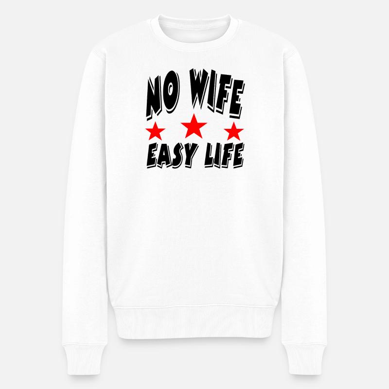 Frau - Männer Premium Bio Pullover - Weiß