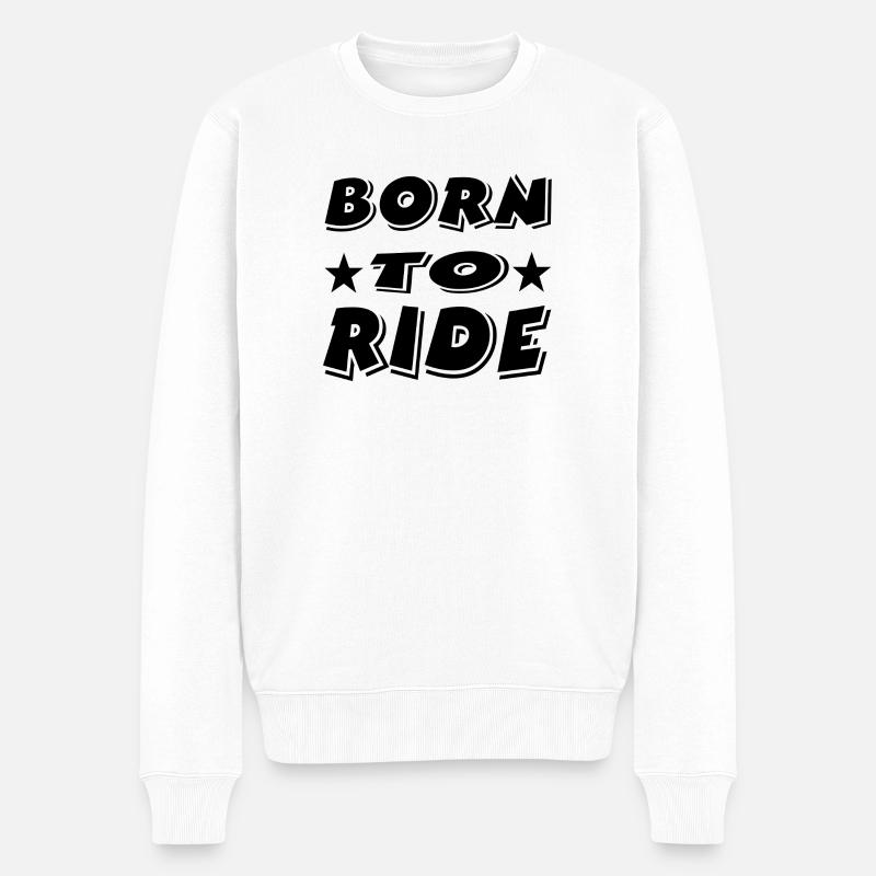 Motorrad - Männer Premium Bio Pullover - Weiß
