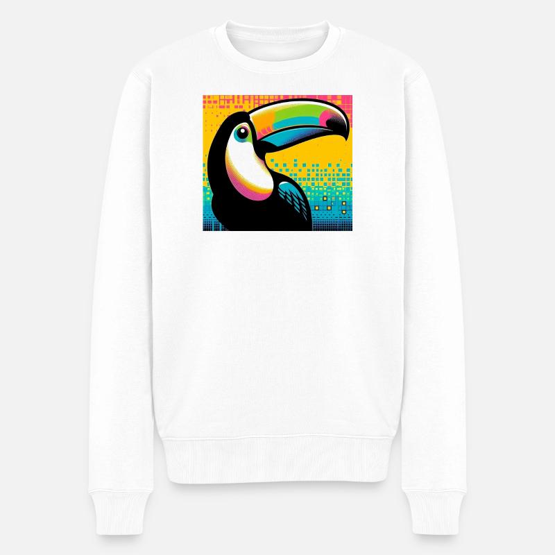 Tukan - Männer Premium Bio Pullover - Weiß