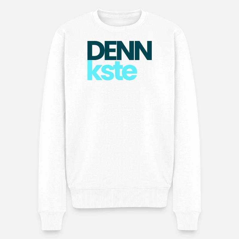 DENNkste Support Shirt  - Männer Premium Bio Pullover - Weiß