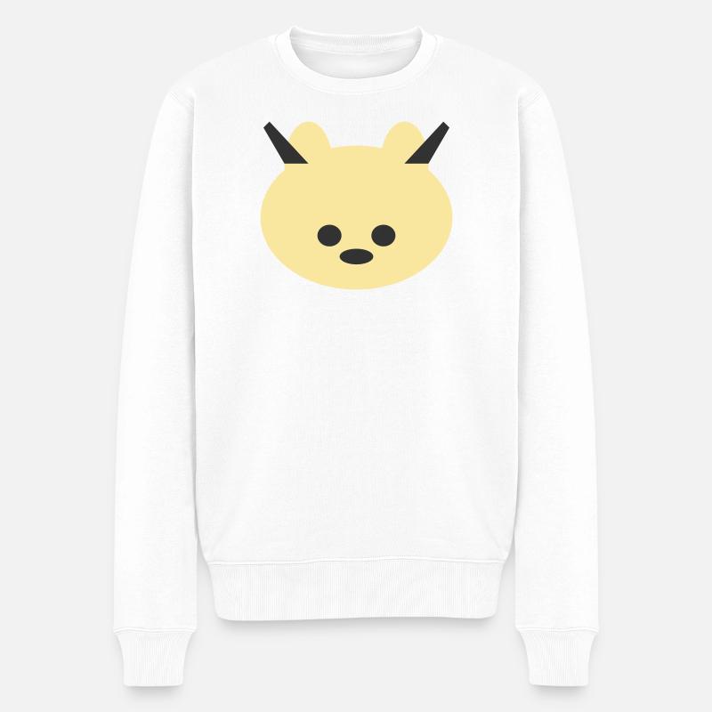 Icône câline d’ours cornu - Pull Premium bio Homme - blanc