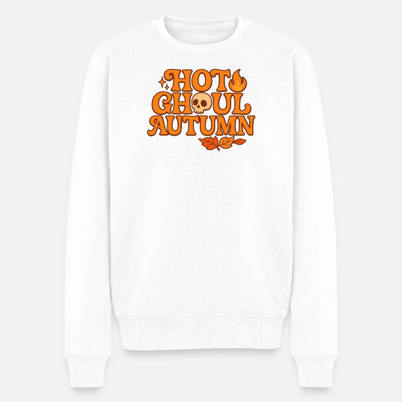 hot ghoul autumn/ y2k design - Männer Premium Bio Pullover - Weiß