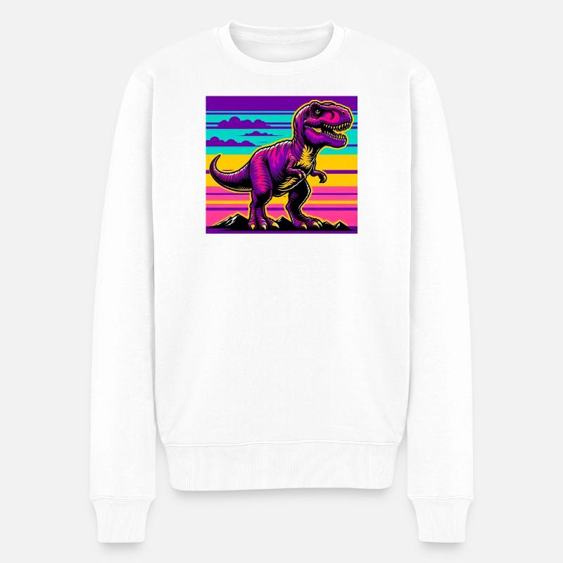 dinosaure - Pull Premium bio Homme - blanc
