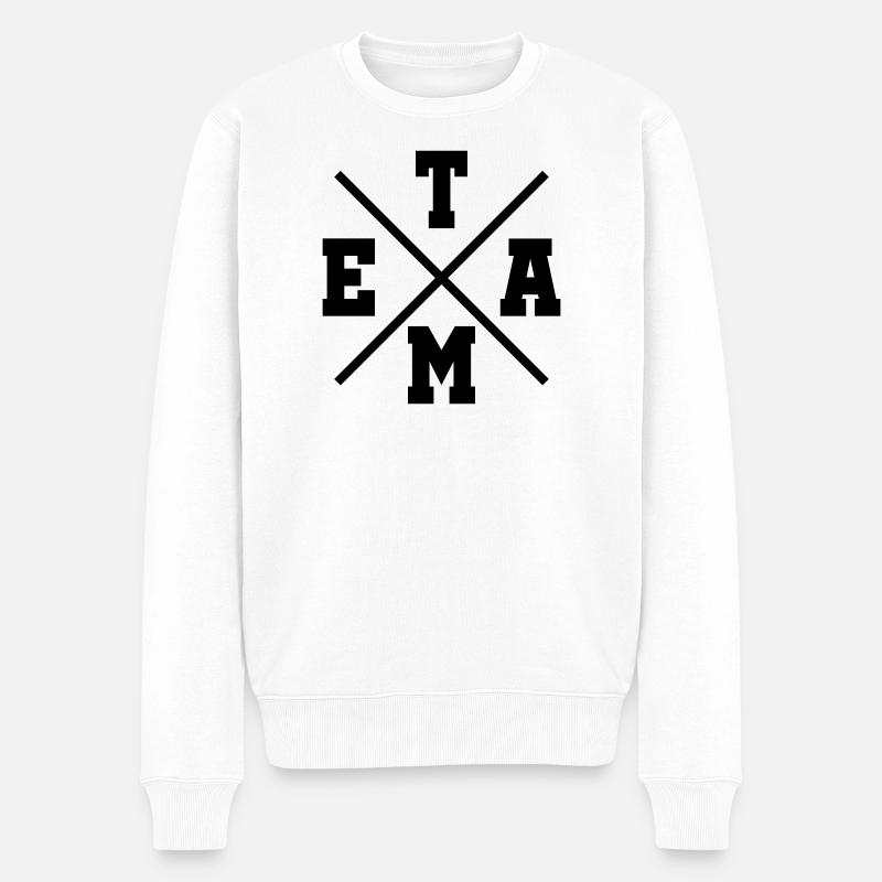Team - Männer Premium Bio Pullover - Weiß
