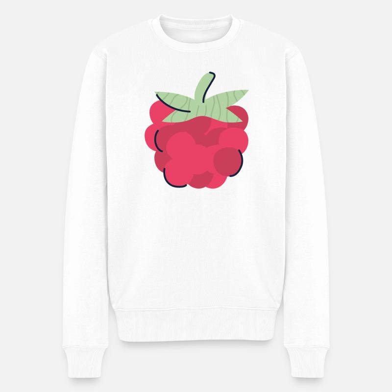 Framboise Pop Art Baie - Pull Premium bio Homme - blanc