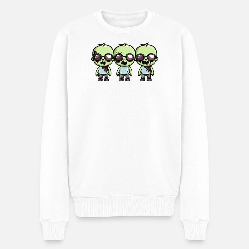 Zombies Halloween - Männer Premium Bio Pullover - Weiß