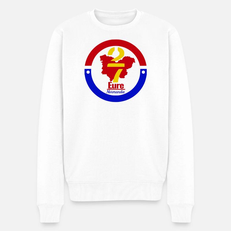 Eure Normandie 27 - Männer Premium Bio Pullover - Weiß