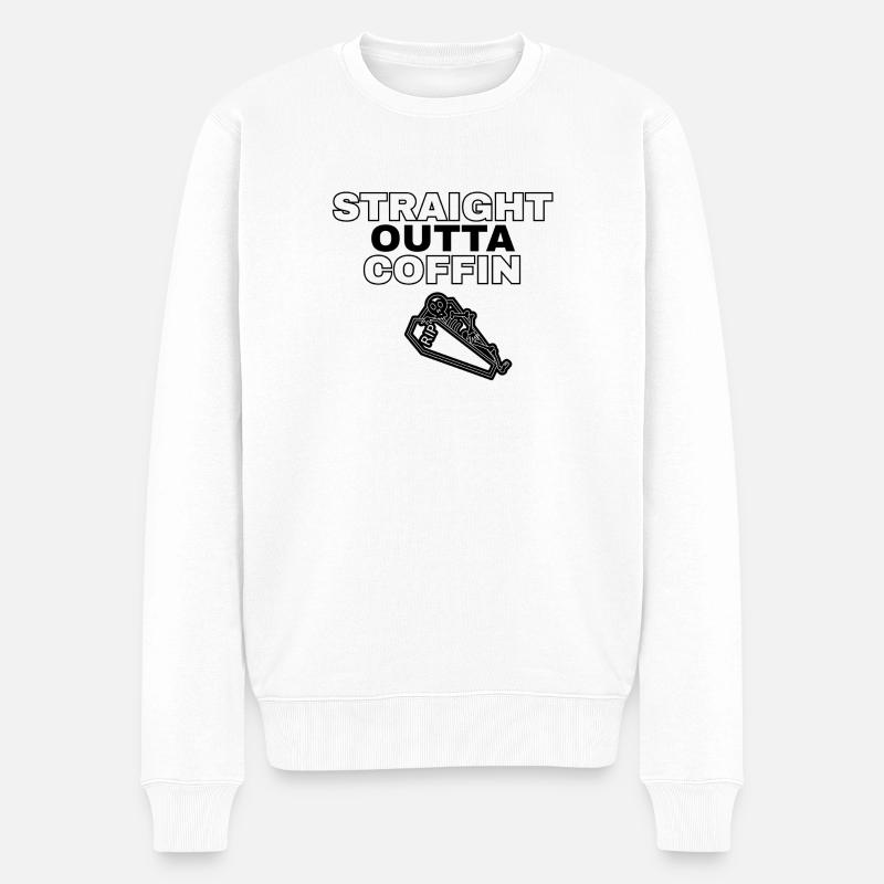 Conception de squelette de cercueil droit - Pull Premium bio Homme - blanc