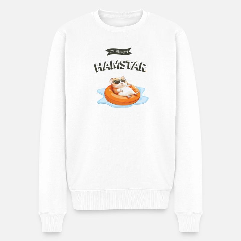 Hamster Hamstar - Pull Premium bio Homme - blanc