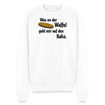 Waffel auf Keks - Männer Premium Bio Pullover - Weiß - Vorne - Thijin (182cm)
