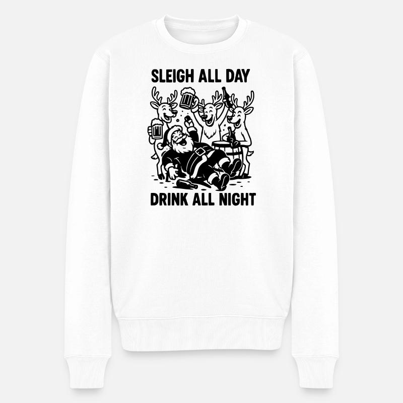 Party Weihnachtsfeier XMas Feiern!  - Männer Premium Bio Pullover - Weiß