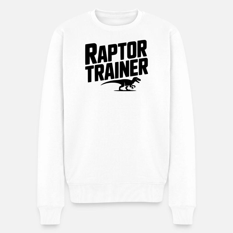 Raptor Trainer - Männer Premium Bio Pullover - Weiß