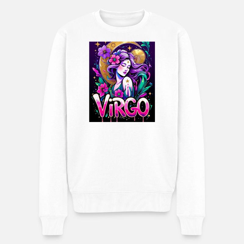 Jungfrau - Männer Premium Bio Pullover - Weiß