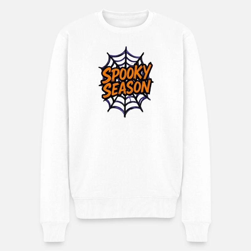 Toile d’araignée Halloween “Spooky Season” - Pull Premium bio Homme - blanc