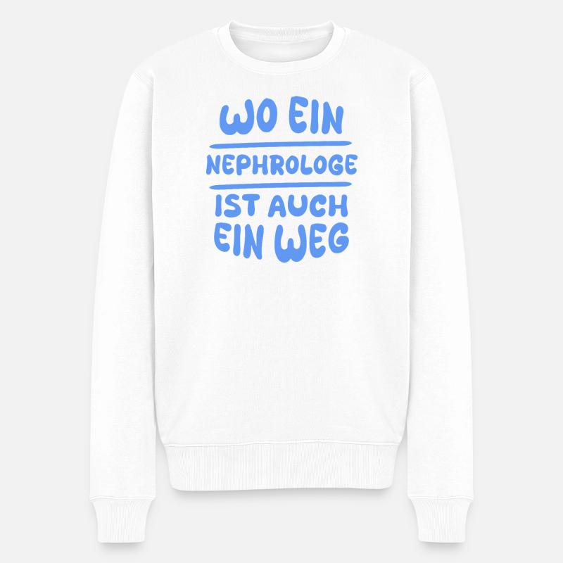 Nephrologe als Nephrologe - Männer Premium Bio Pullover - Weiß