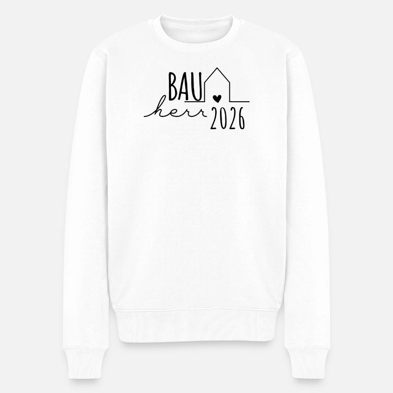 Constructeur 2026 Maison Construction Cadeau Homme - Pull Premium bio Homme - blanc