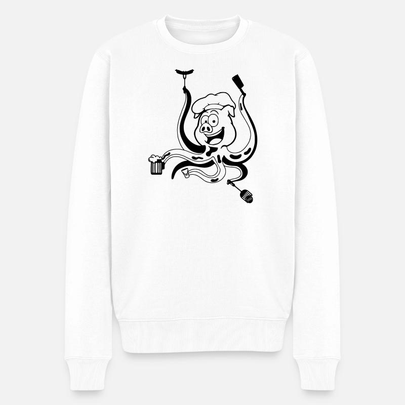 Gréement Grill Bacon - Pull Premium bio Homme - blanc