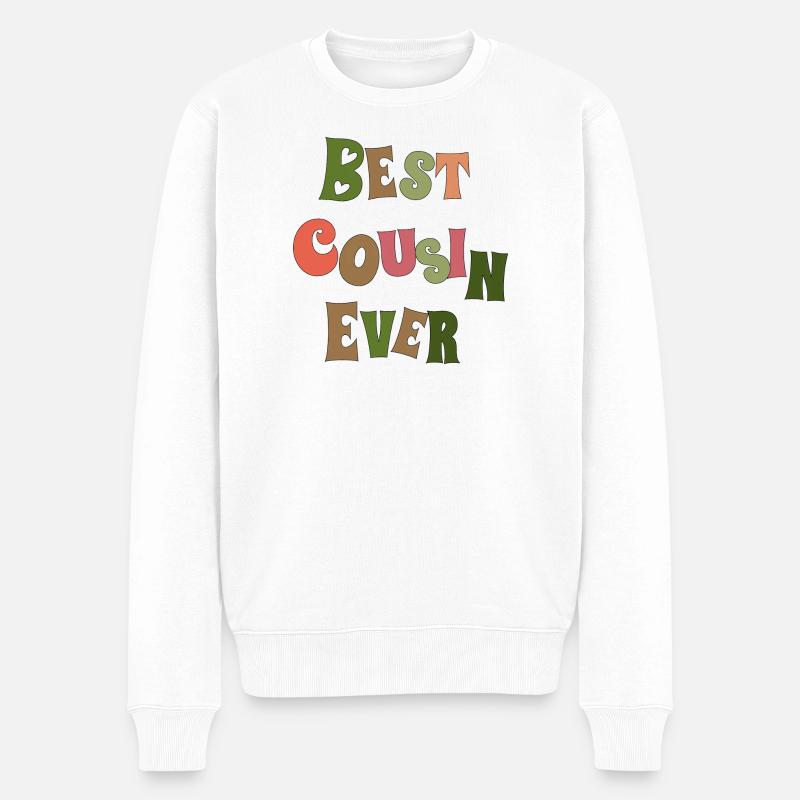 Best Cousin ever - Männer Premium Bio Pullover - Weiß