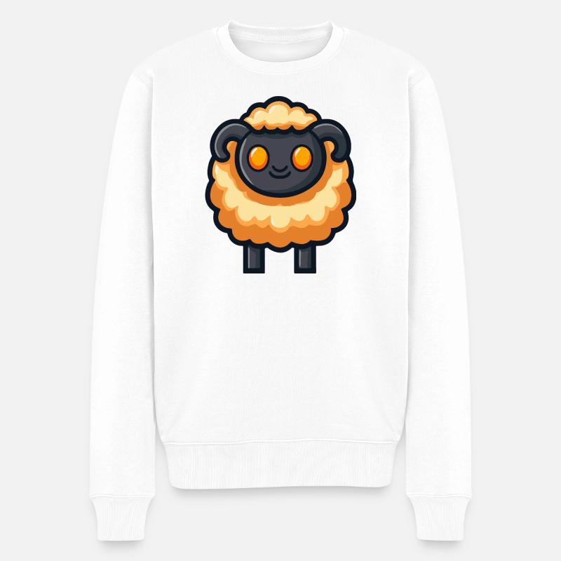 Schaf Halloween Zombie - Männer Premium Bio Pullover - Weiß