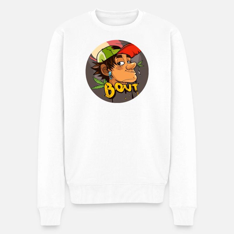 BOut Graffito - Pull Premium bio Homme - blanc