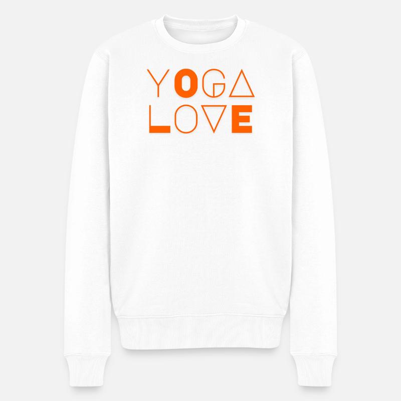 Yoga_Amour - Pull Premium bio Homme - blanc