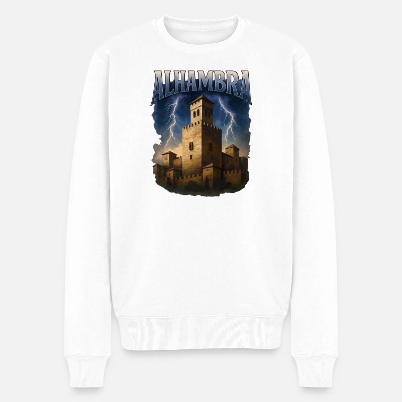 Alhambra - Männer Premium Bio Pullover - Weiß