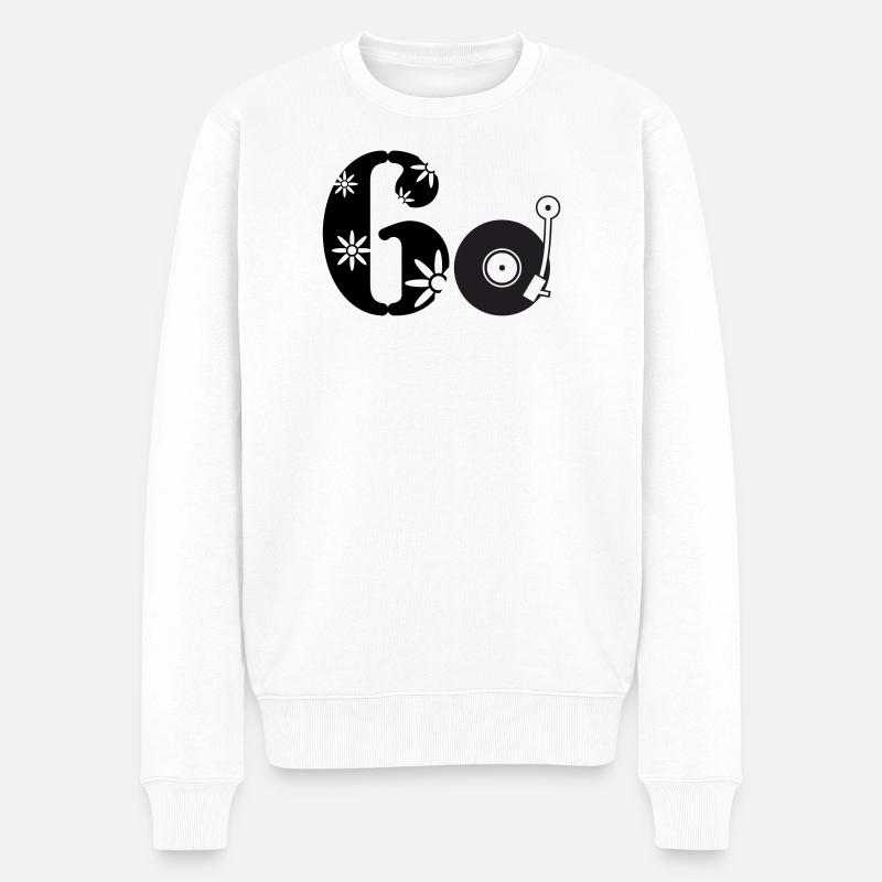 60er Sechzigster Sixties 60. - Männer Premium Bio Pullover - Weiß