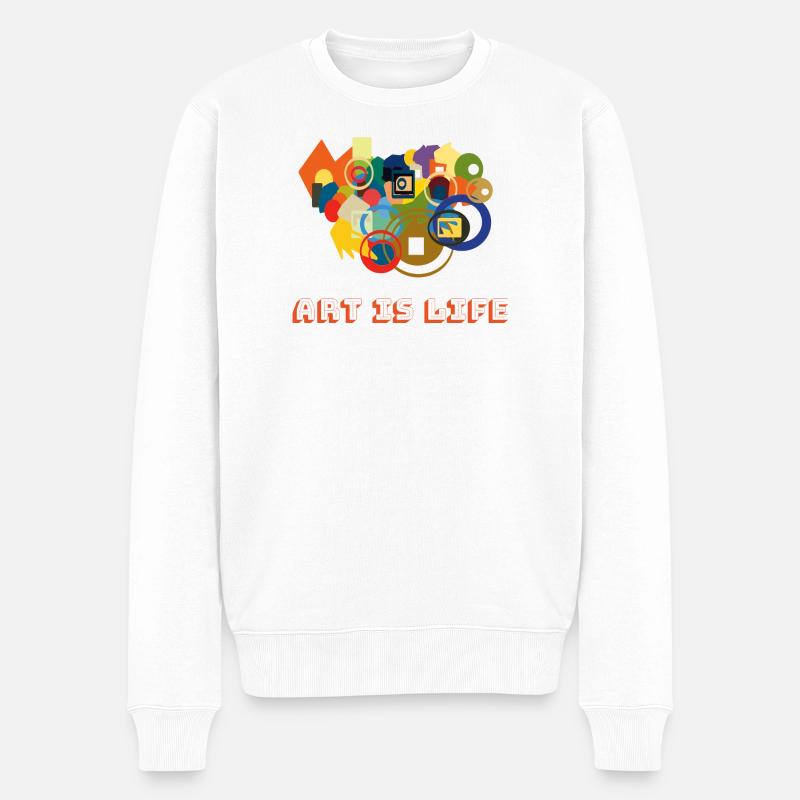 L’art, c’est la vie – Colour Rush - Pull Premium bio Homme - blanc