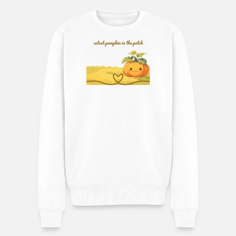 Kürbisliebe im Feld - cutest pumkin in the patch - Männer Premium Bio Pullover - Weiß
