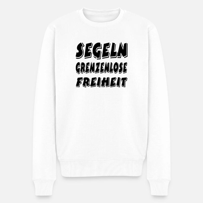 Segeln - Männer Premium Bio Pullover - Weiß