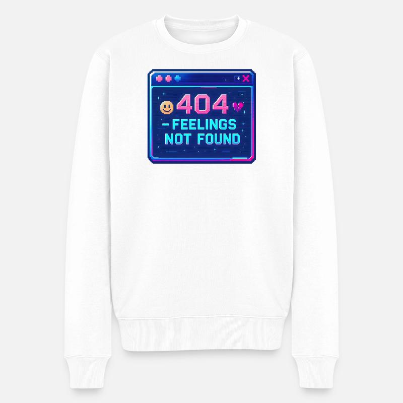 Y2K Retro – 404 sentiments introuvables - Pull Premium bio Homme - blanc
