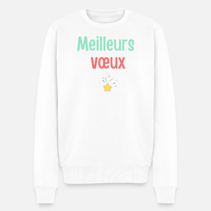 Meilleurs vœux - Pull Premium bio Homme - blanc