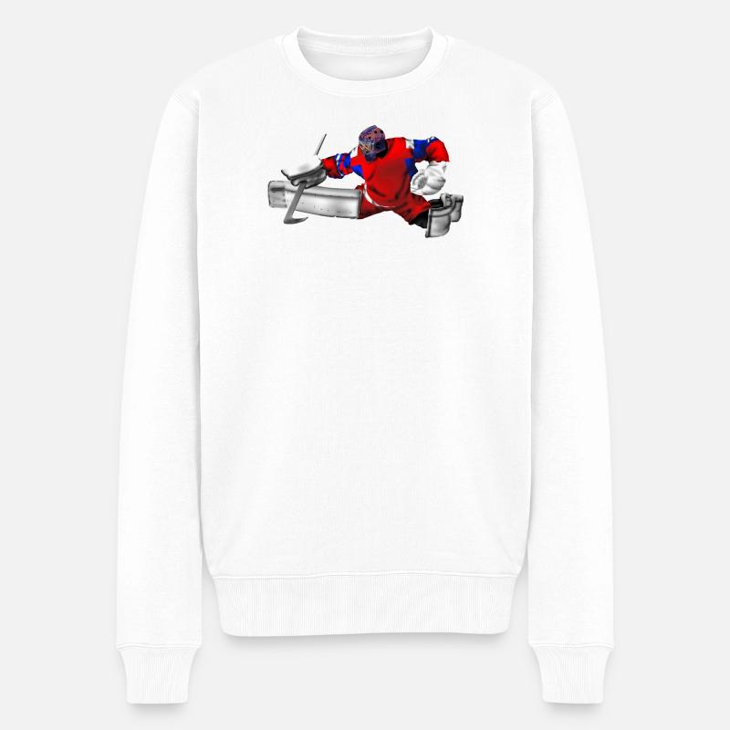 Goalkeeper - Männer Premium Bio Pullover - Weiß