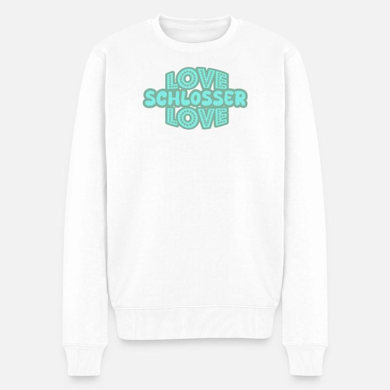 Geschenk für Schlosser - Männer Premium Bio Pullover - Weiß
