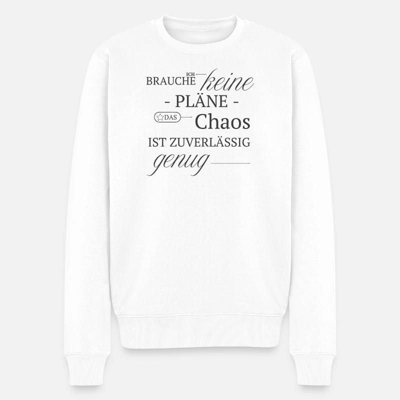 Pas de plan, le chaos est assez fiable - Pull Premium bio Homme - blanc
