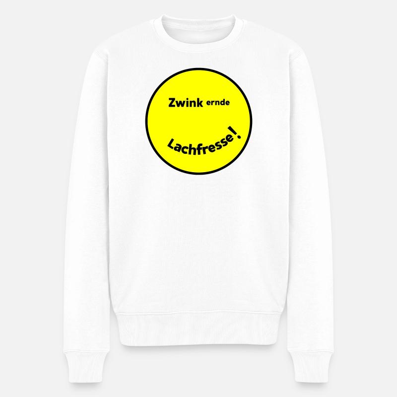 Clin d’œil rire bouche - Pull Premium bio Homme - blanc